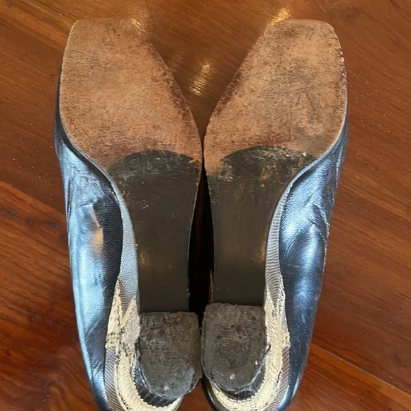 1980s Snakeskin Wedge Heel In black and Tan Stuart Weitzman - Picture 7 of 7